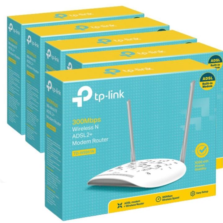 مودم روتر  ADSL2 تی پی-لینک مدل TD-W8961N_V4 – پک ۵ عددی